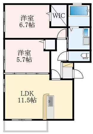 カーサ　サンシビリテ　ドゥーエの物件間取画像